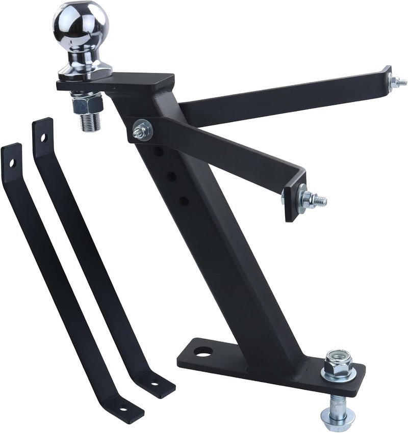 LANEAGLE Lawn Mower Trailer Hitch with Chromed Ball Hitch 3,500 lbs (2"x3/4"x2") for Cub Cadet, Husqvarna, Huskee, Craftsman and Most Conventional Lawn Mowers - Image 1